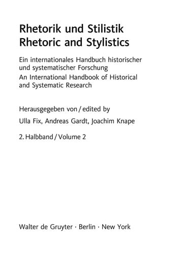 Rhetorik und Stilistik