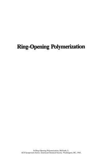 Ring-opening polymerization