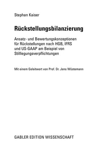 Rückstellungsbilanzierung