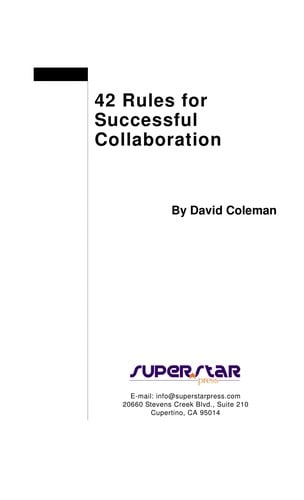 42 rules for successful collaboration
