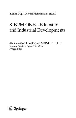 S-BPM ONE - Education and Industrial Developments