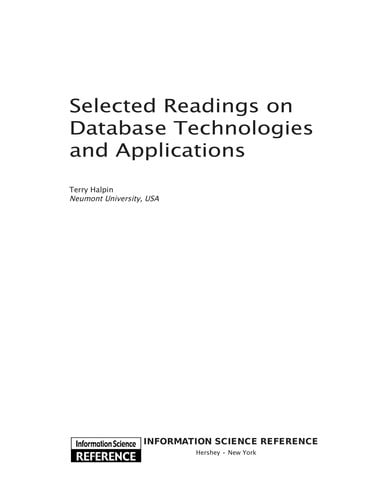 Selected readings on database technologies and applications
