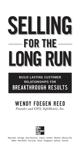 Selling for the long run