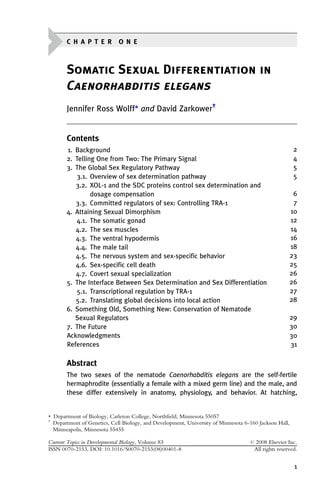 Sex determination and sexual development