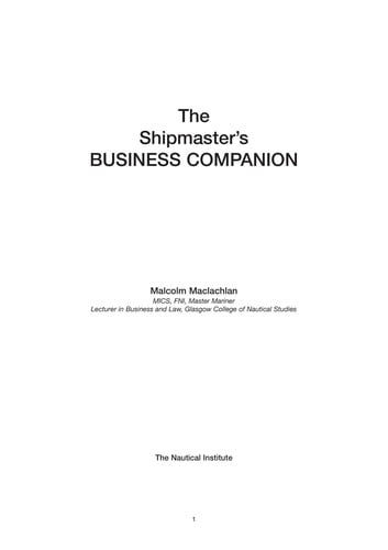 The shipmaster's business companion