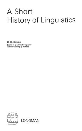 A short history of linguistics