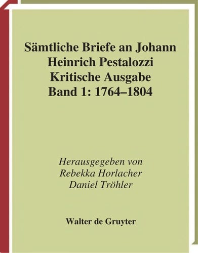 Sämtliche Briefe an Johann Heinrich Pestalozzi