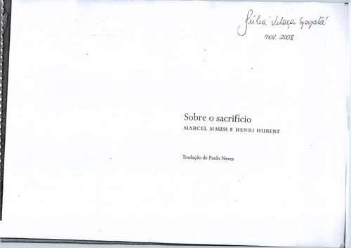 Sobre o sacrifício