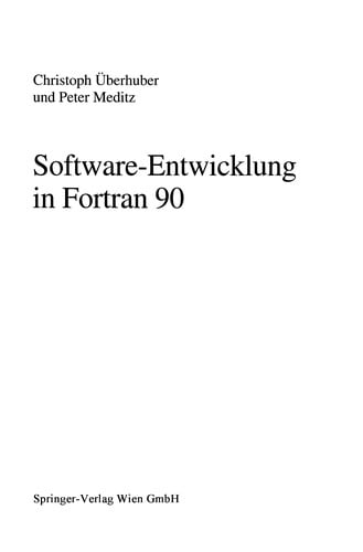 Software-Entwicklung in Fortran 90
