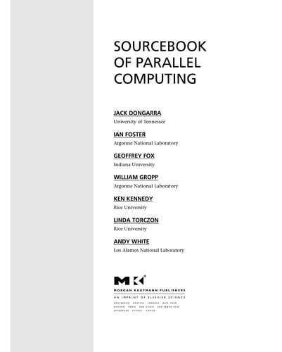 The sourcebook of parallel computing