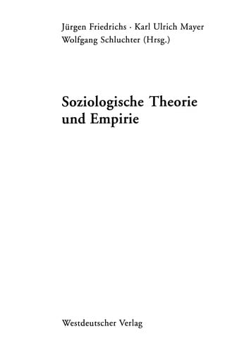 Soziologische Theorie und Empirie