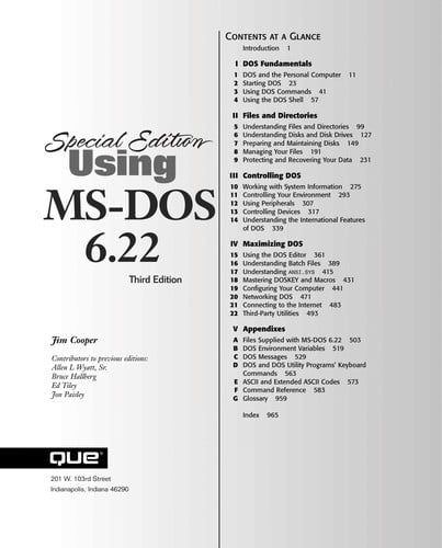 Using MS-DOS 6.22