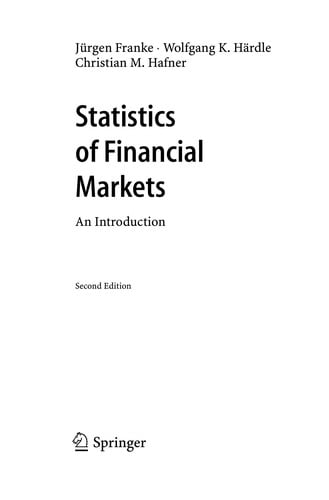 Statistics of financial markets