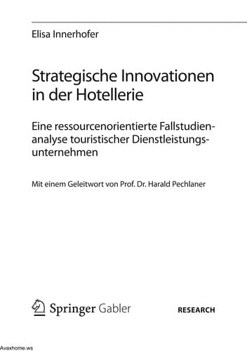 Strategische Innovationen in der Hotellerie
