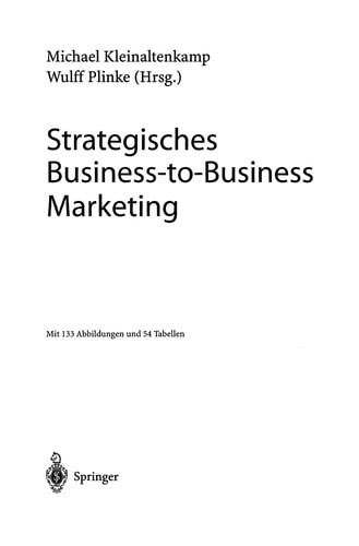 Strategisches Business-to-Business Marketing
