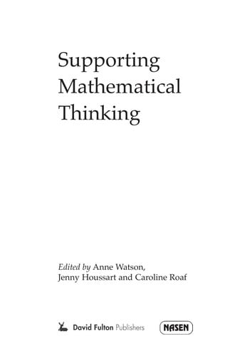 Supporting mathematical thinking
