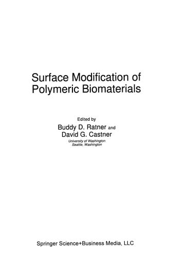Surface Modification of Polymeric Biomaterials