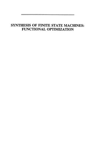 Synthesis of Finite State Machines