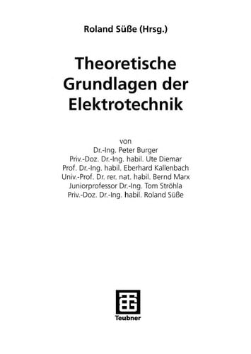 Theoretische Grundlagen der Elektrotechnik 2.