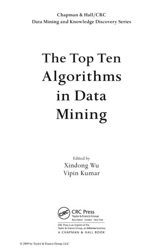 The top ten algorithms in data mining