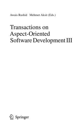 Transactions on aspect-oriented software development
