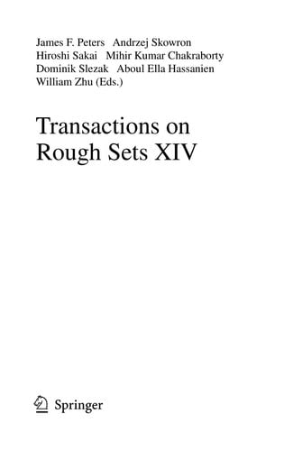 Transactions on Rough Sets XIV