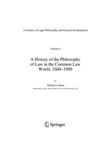 A History of the Philosophy of Law from the Ancient Greeks to the Scholastics
