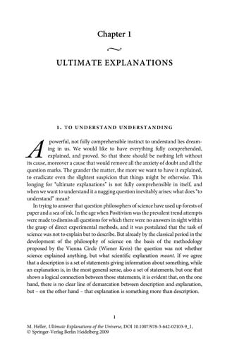 Ultimate Explanations of the Universe