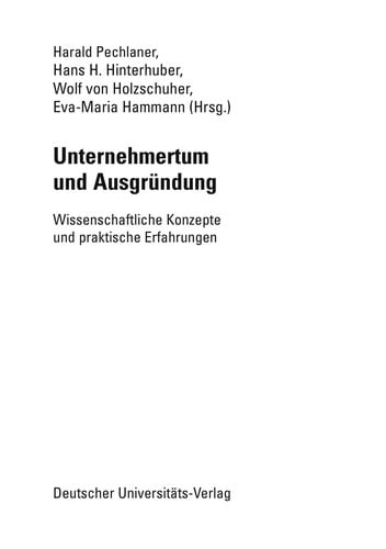 Unternehmertum und Ausgründung