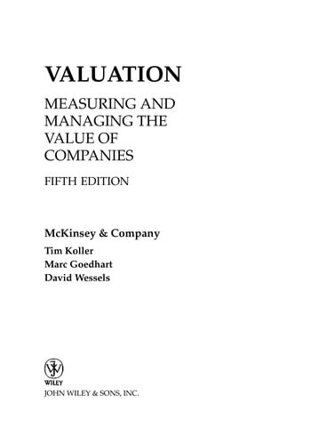 Valuation workbook