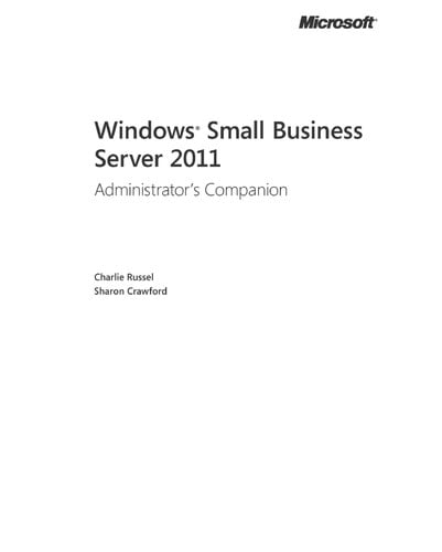 Windows Small business server 2011