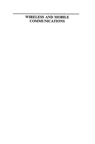 Wireless and Mobile Communications