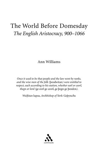 The world before Domesday