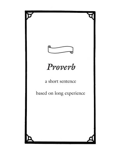 The world's funniest proverbs