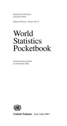 World statistics pocketbook
