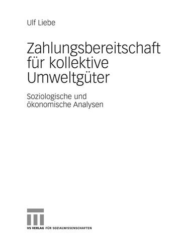 Zahlungsbereitschaft für kollektive Umweltgüter