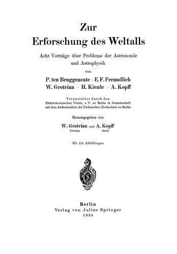 Zur Erforschung des Weltalls