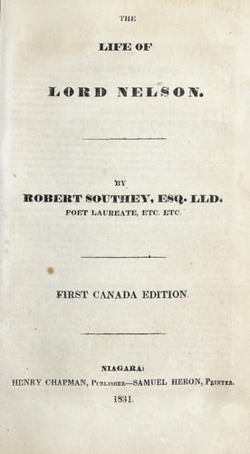 The life of Lord Nelson