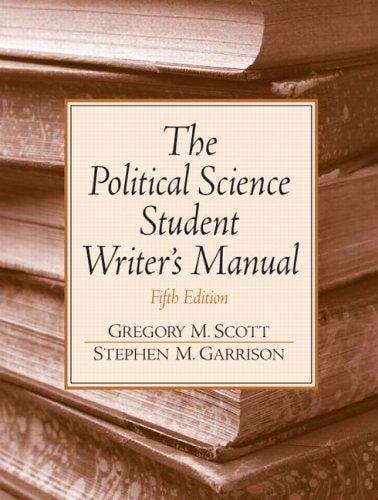 The political science student writer's manual