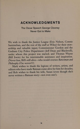 Batman and philosophy