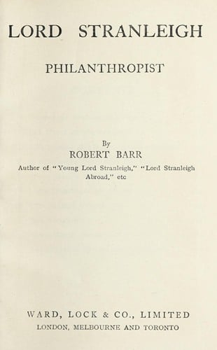 Lord Stranleigh, philanthropist
