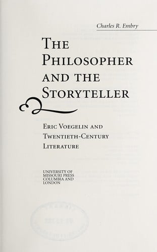 The philosopher and the storyteller