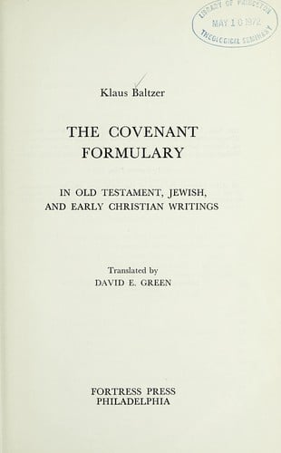 The covenant formulary