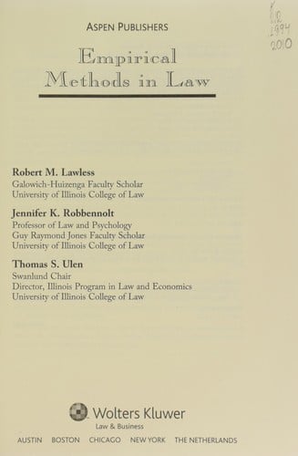 Empirical  methods in law