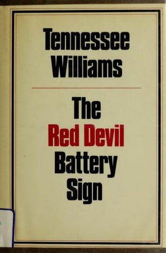 The red devil battery sign
