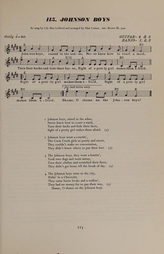 The folk songs of North America in the English language