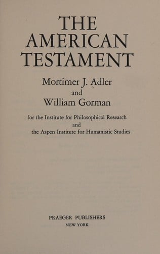 The American testament