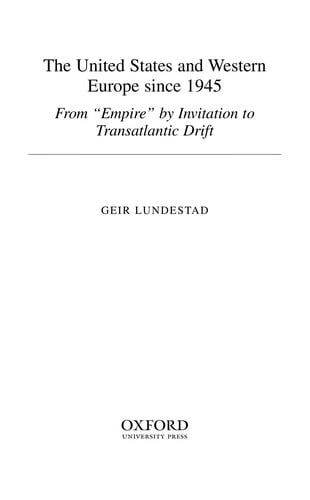 The United States and Western Europe since 1945