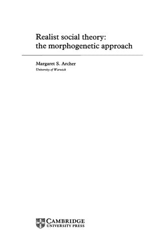 Realist social theory