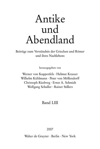 Antike und Abendland (2007)